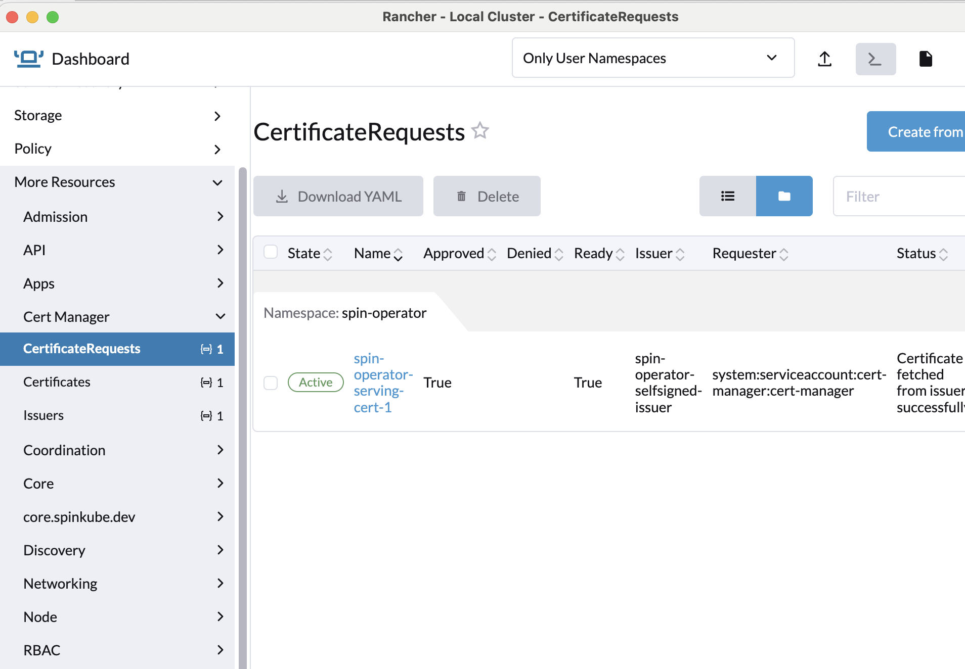 Cert Manager Configuration